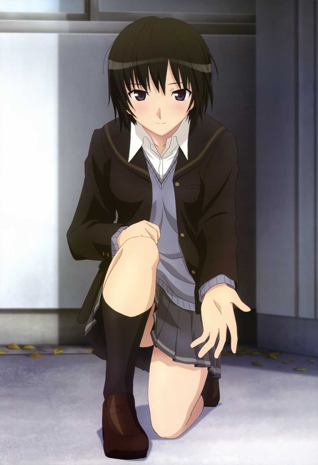 1girl amagami nanasaki_ai skirt solo