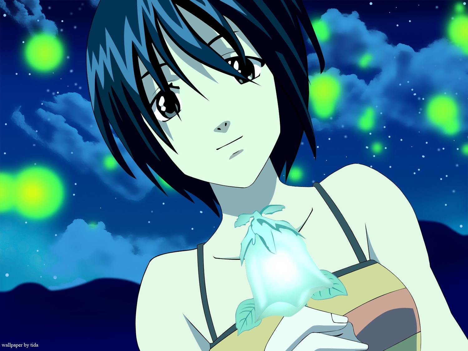 anime fireflies night suzuka suzuka_asahina unforgettable wallpaper